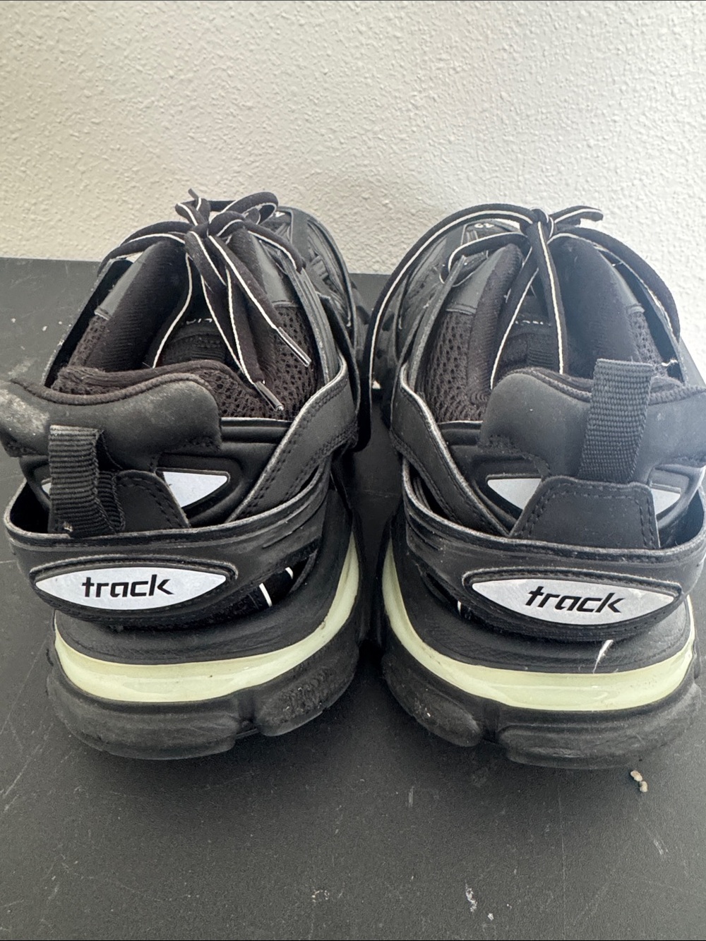 Balenciaga Track Style Men's Athletic Sneakers - Black - Picture 3 of 6